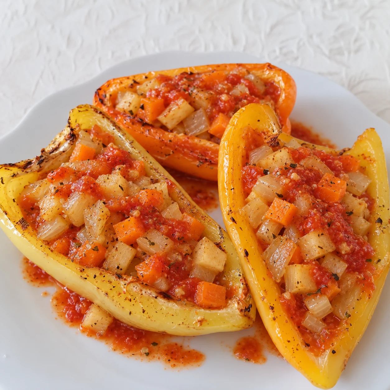 Перець, фарширований овочами